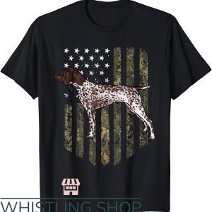 German Shorthaired Pointer T-Shirt American Flag