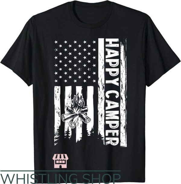 Happy Camper T-Shirt Happy Camper American Flag