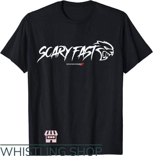 Hell Cat T-Shirt Dodge Hellcat Scary Fast