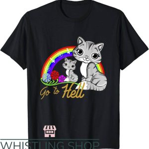 Hell Cat T-Shirt Metalhead Cats Go To Hell