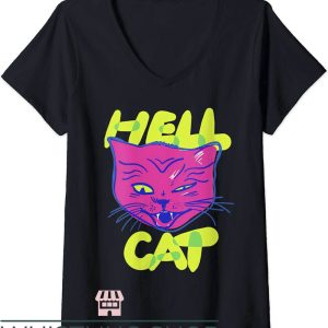 Hell Cat T-Shirt The Comic Devil Cat Coming At You From Hell