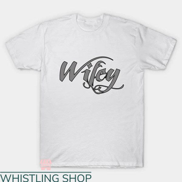 Hubby And Wifey T-shirt Wifey Graffiti Text T-shirt