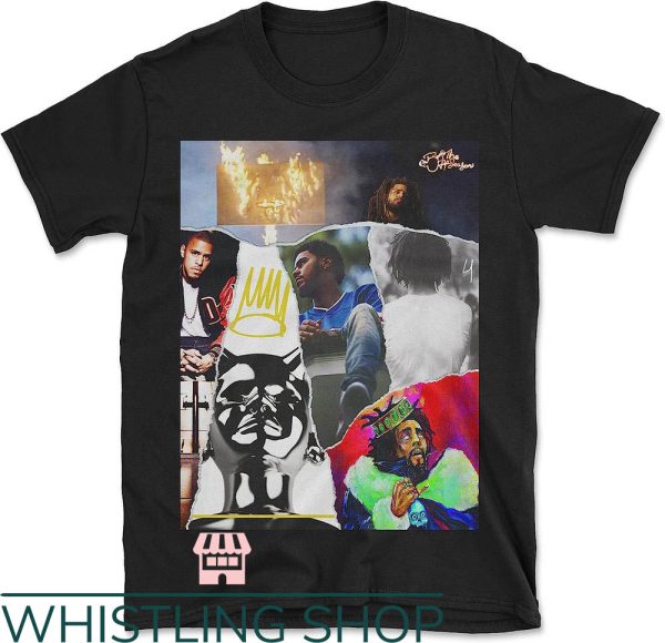 J Cole T-Shirt Cole World Album Collage Hip Hop