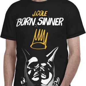 J Cole T-Shirt J Cole Born Sinner Double Face Shirt