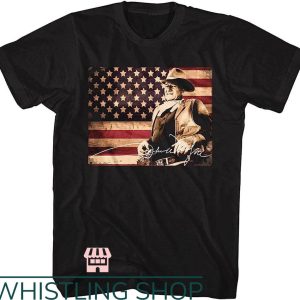 John Wayne T-Shirt John Wayne USA Flag Shirt