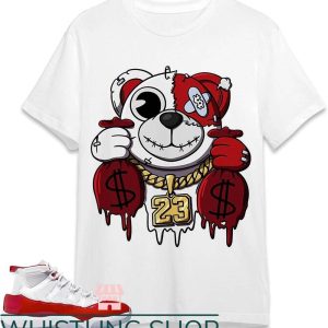 Jordan 11 Cherry T-Shirt Bear Number 23 Hustle Money