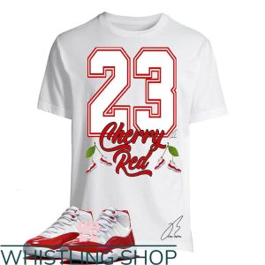 Jordan 11 Cherry T-Shirt Jordan 23 Cherry Red