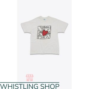 Keith Haring Heart T-Shirt Keith Haring Cool Holding Heart