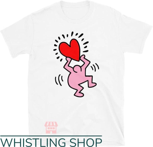 Keith Haring Heart T-Shirt One Keith Haring And Heart