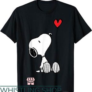 Keith Haring Heart T-Shirt Peanuts Heart Sitting Snoopy