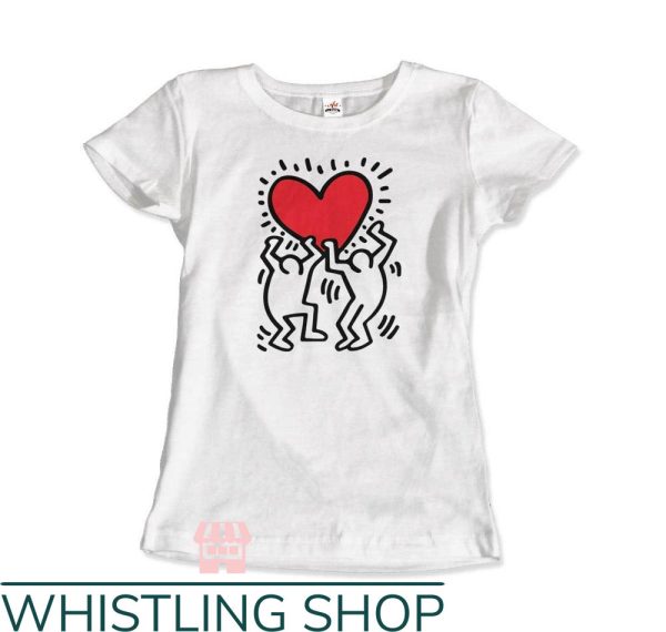 Keith Haring Heart T-Shirt Two Keith Haring And Heart