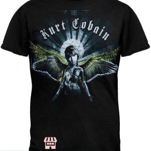 Kurt Cobain T-Shirt Angel Wings Kurt Cobain Shirt