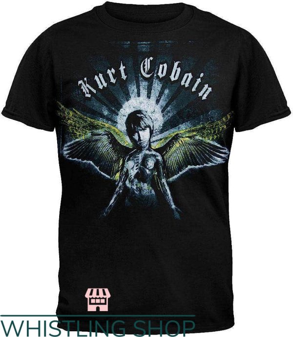 Kurt Cobain T-Shirt Angel Wings Kurt Cobain Shirt