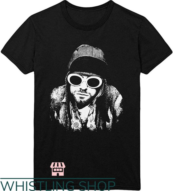 Kurt Cobain T-Shirt Kurt Cobain Glasses Pose Shirt