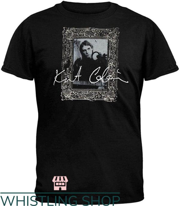 Kurt Cobain T-Shirt Kurt Cobain Signature Frame Shirt