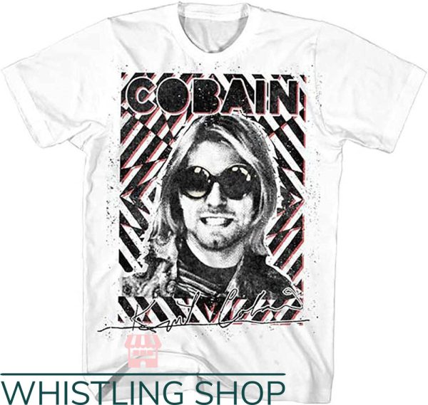 Kurt Cobain T-Shirt Psychedelic Photo Kurt Cobain Shirt