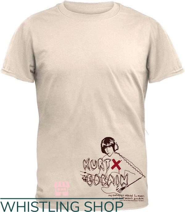 Kurt Cobain T-Shirt Virgin Jag-Stang Kurt Cobain