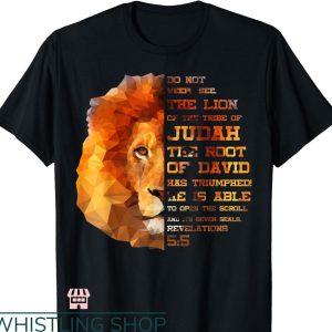 Lion Of Judah T-shirt Hebrew Christ Israelite Revelations
