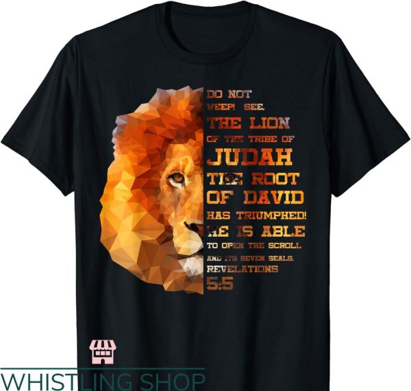 Lion Of Judah T-shirt Hebrew Christ Israelite Revelations