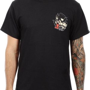 Lone Wolf T-Shirt Lucky 13 Lone Wolf With Hat Shirt