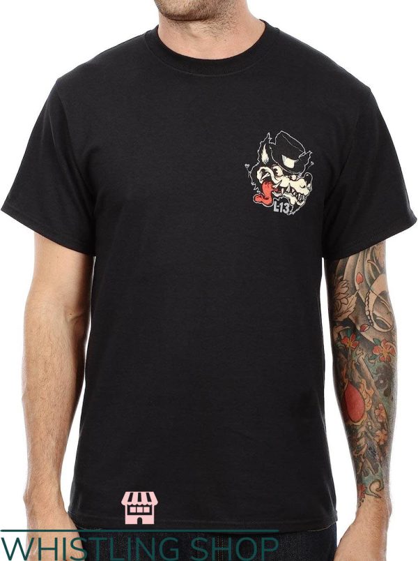 Lone Wolf T-Shirt Lucky 13 Lone Wolf With Hat Shirt