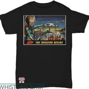 Mars Attack T-shirt 1962 Mars Attack The Invasion Begins