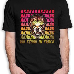 Mars Attack T-shirt Mars Attack We Come In Peace T-shirt