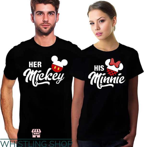 Matching Disney For Couples T-shirt Her Mickey & His Minnie