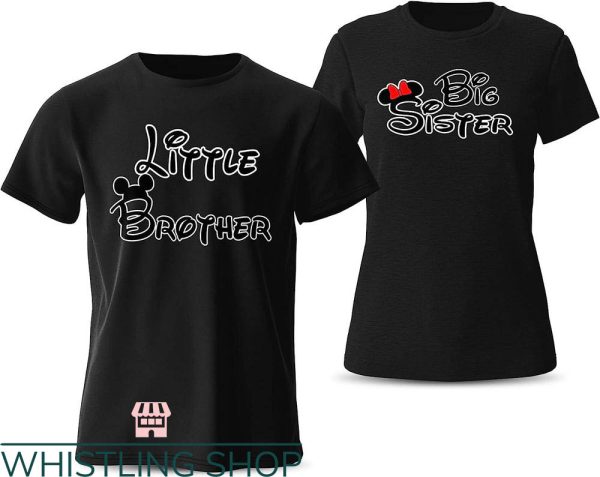 Matching Disney For Couples T-shirt Little Brother Big Sister