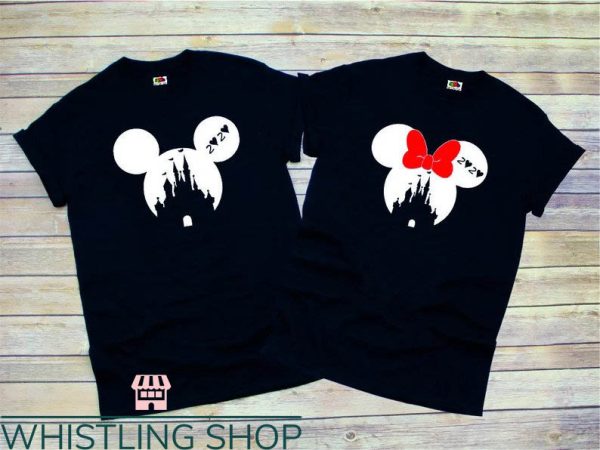 Matching Disney For Couples T-shirt Matching Mickey Castle