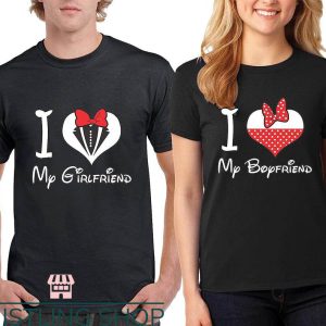 Matching Disney For Couples T-shirt My Girlfriend & Boyfriend