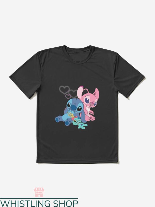 Matching Disney For Couples T-shirt Stitch & Angel T-shirt