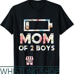 Mom And Son T-Shirt Floral Of 2 Funny Day Birthday Gifts
