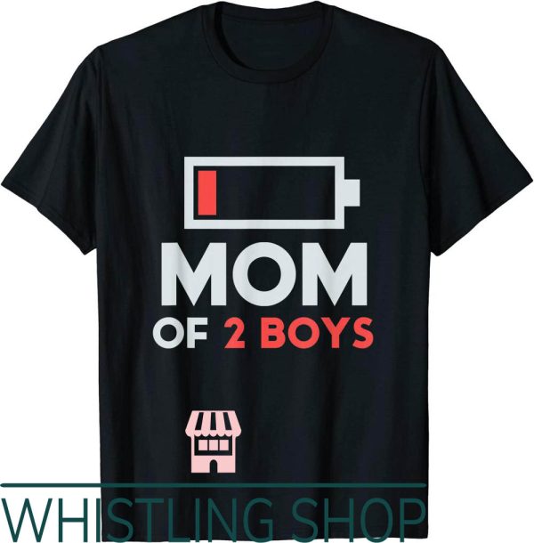 Mom And Son T-Shirt Of 2 Boys Gift from Day Birthday