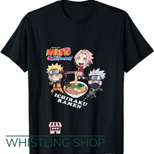 Naruto Hello Kitty T Shirt Chibi Characters Eating