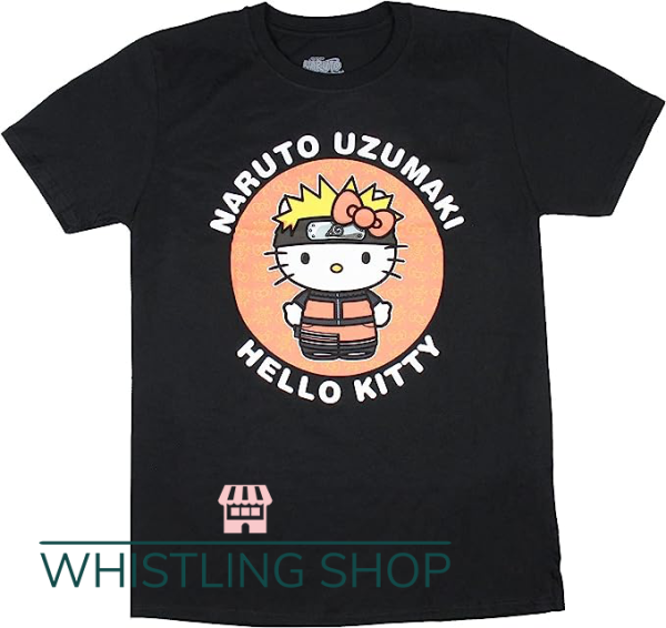 Naruto Hello Kitty T Shirt Uzumaki Adult