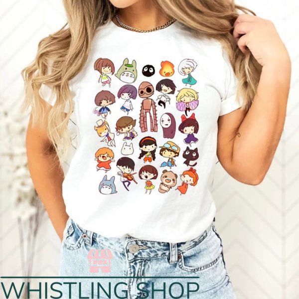 Princess Monoke T-Shirt Chibi Characters Collections Cute