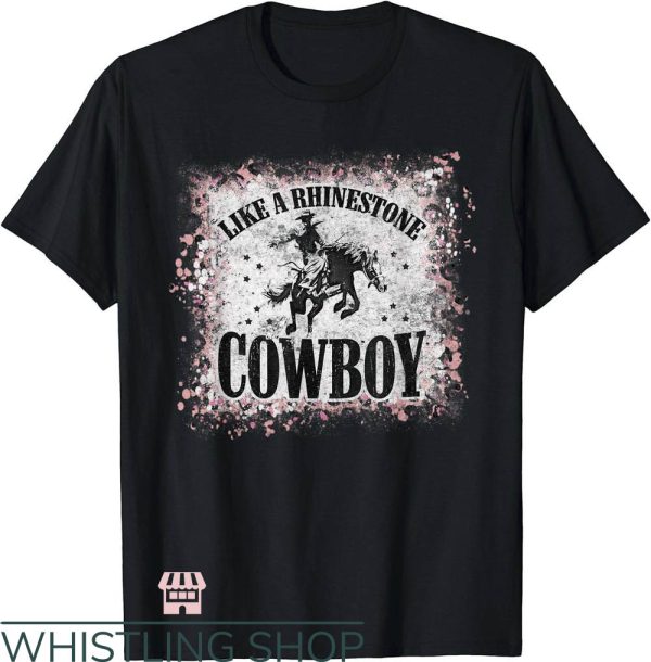 Rhinestone Cowboy T-Shirt Cowboy Horseback T-Shirt Trending