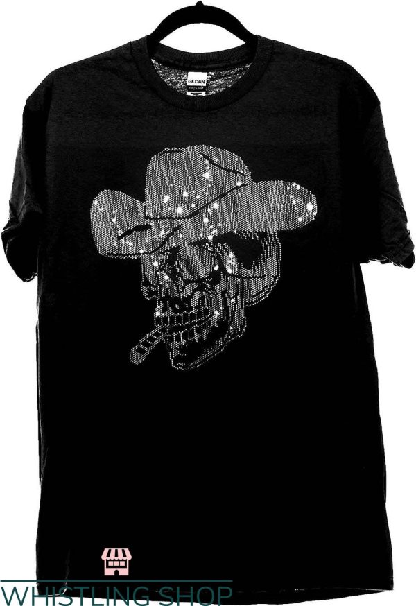 Rhinestone Cowboy T-Shirt Cowboy Skeleton Rhinestone T-Shirt