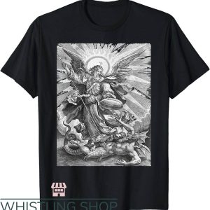 Saint Michael T-Shirt Catholic Angel Warrior Shirt Trending