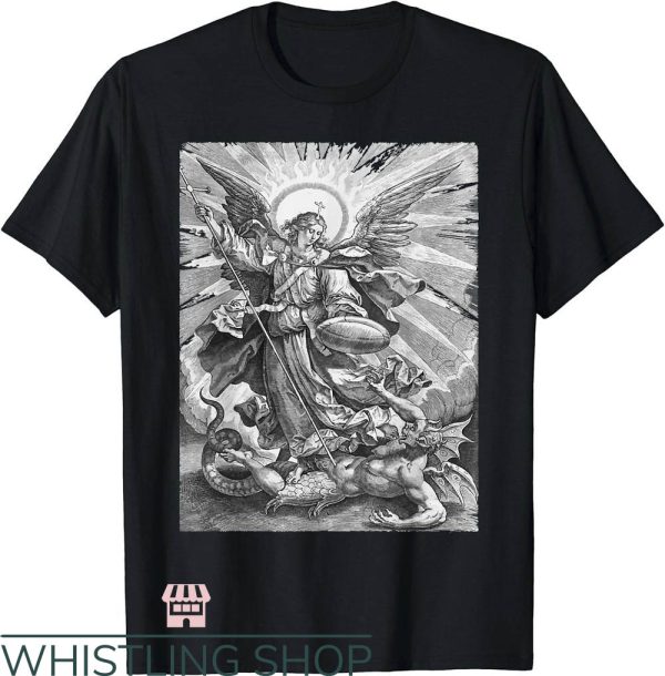 Saint Michael T-Shirt Catholic Angel Warrior Shirt Trending