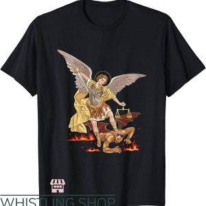 Saint Michael T-Shirt St The Archangel T-Shirt Trending