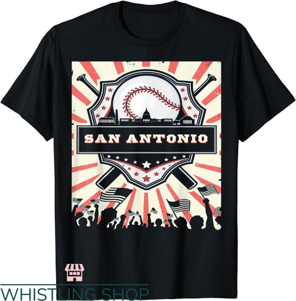 San Antonio T-shirt San Antonio Baseball Graphic T-shirt