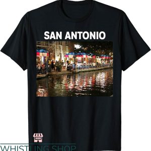San Antonio T-shirt San Antonio Riverwalk Nighttime T-shirt