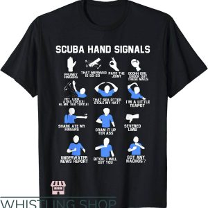 Scuba Diver T-Shirt Diver Hand Sign Funny Scuba Tee Trending