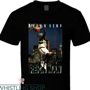 Shawn Kemp T-shirt Retro Seattle Basketball Shawn Kemp