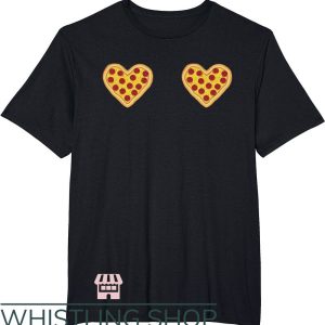Side Boob T-Shirt Pizza Heart Boobs Shirt