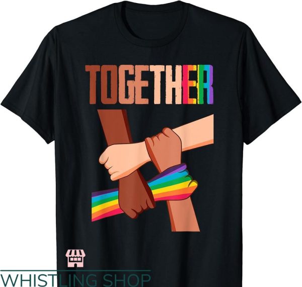 Social Justice T-shirt Together Rainbow Hands