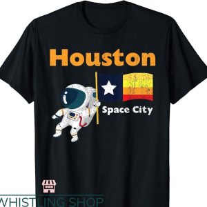 Space City T-shirt Astronaut Rocket Space
