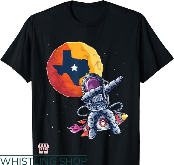 Space City T-shirt Houston City Space Dabbing Astronaut